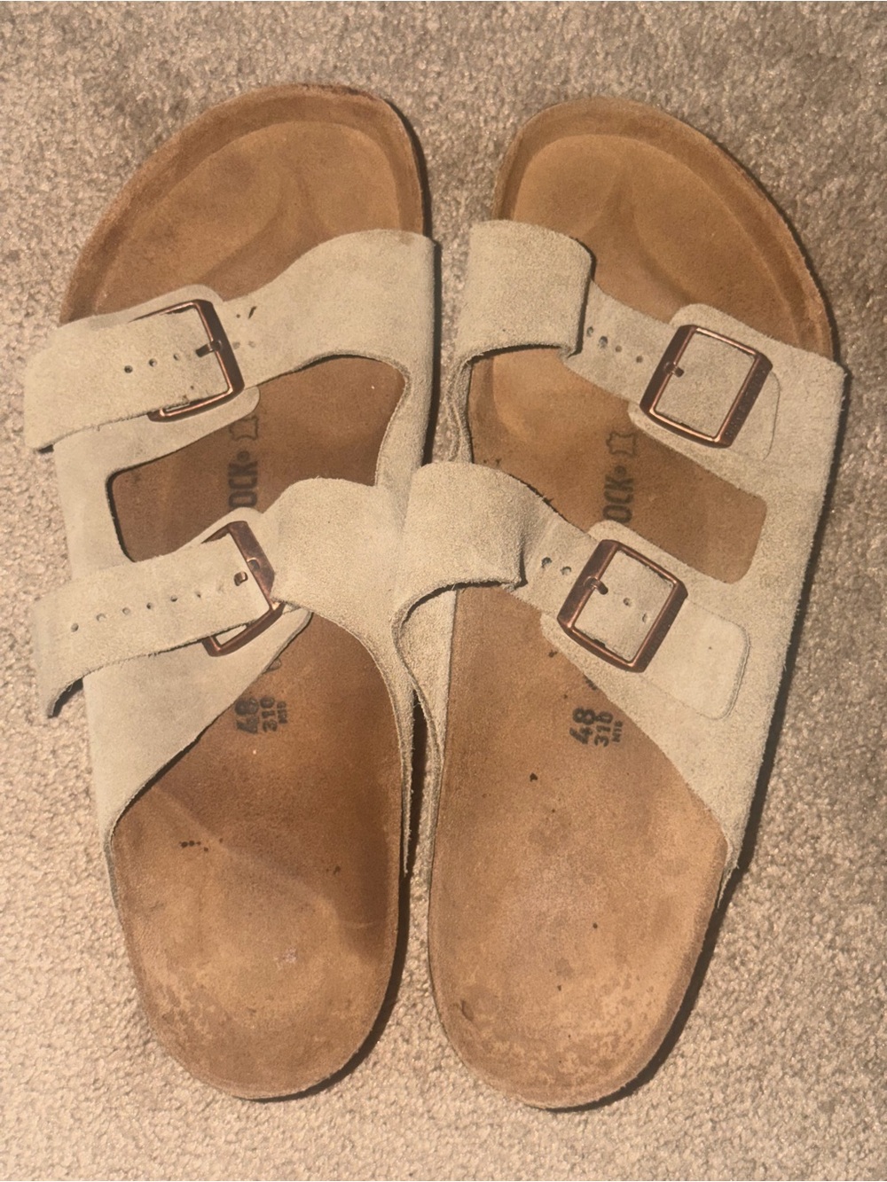 Birkenstock sandals size 48 gently worn